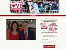 Tablet Screenshot of creatingloveonpurpose.com